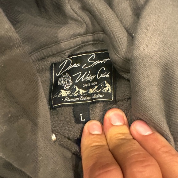 Memento mori darc sport wolves club Black and Purple skull Graphic Hoodie sz L - Picture 3 of 4